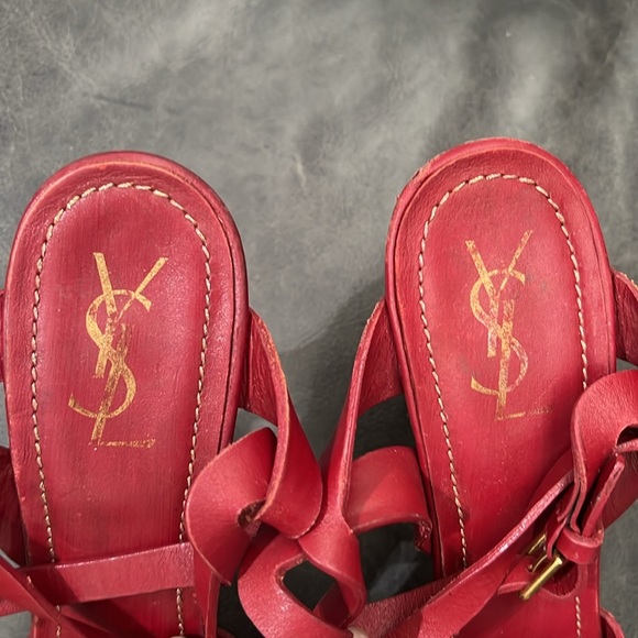 YSL Red River Gauche Heels Sz 42 or 12 - Picture 11 of 14
